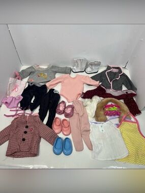 OUR GENERATION girl 18” doll clothes lot fits American girl dolls